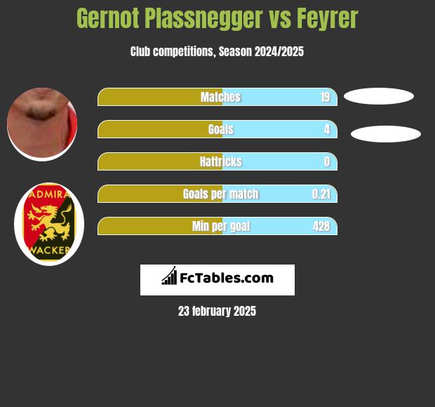 Gernot Plassnegger vs Feyrer h2h player stats