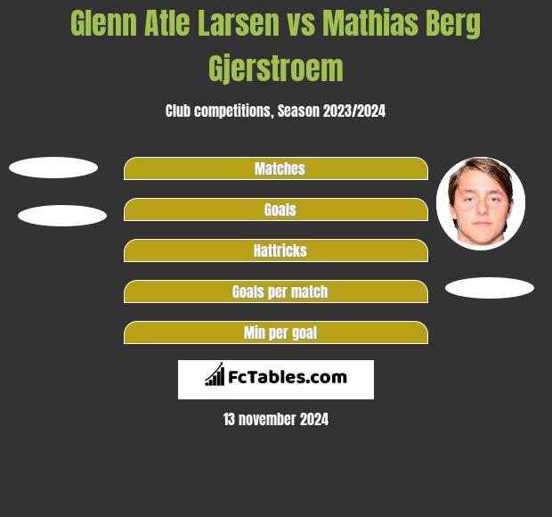 Glenn Atle Larsen vs Mathias Berg Gjerstroem h2h player stats