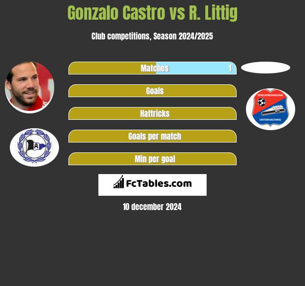 Gonzalo Castro vs R. Littig h2h player stats