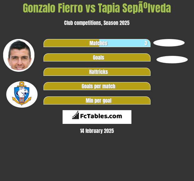 Gonzalo Fierro vs Tapia SepÃºlveda h2h player stats