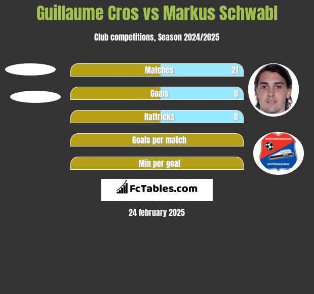 Guillaume Cros vs Markus Schwabl h2h player stats