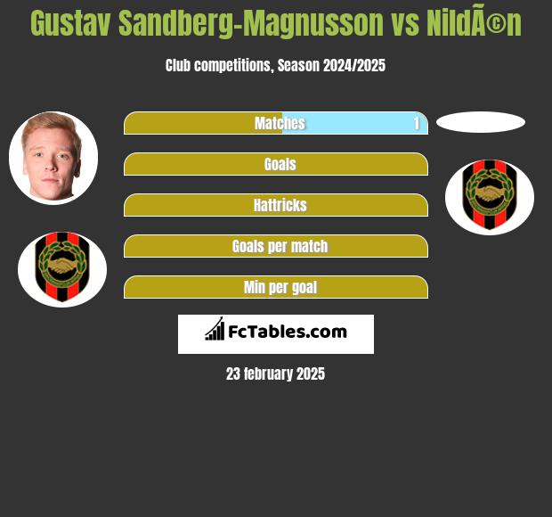 Gustav Sandberg-Magnusson vs NildÃ©n h2h player stats