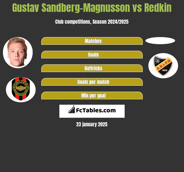 Gustav Sandberg-Magnusson vs Redkin h2h player stats