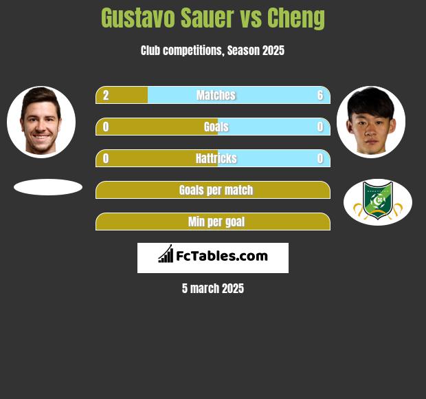 Gustavo Sauer vs Cheng h2h player stats