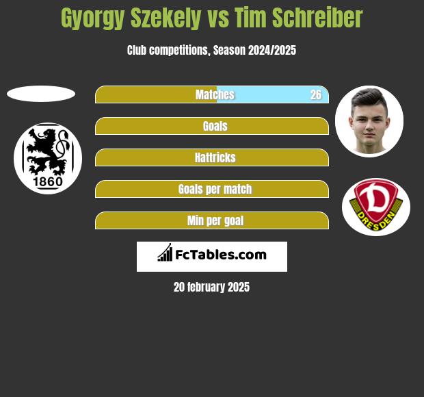 Gyorgy Szekely vs Tim Schreiber h2h player stats