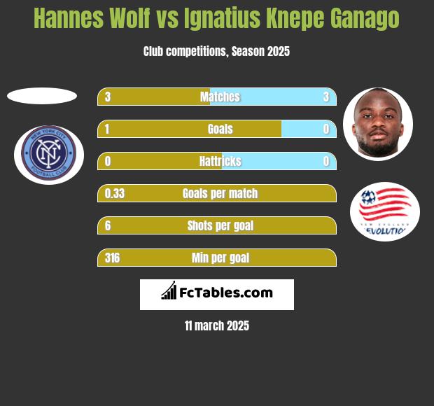 Hannes Wolf vs Ignatius Knepe Ganago h2h player stats