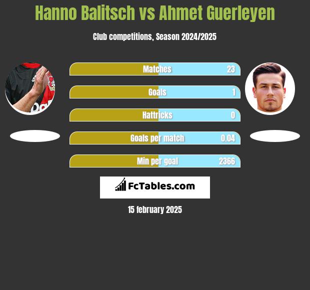 Hanno Balitsch vs Ahmet Guerleyen h2h player stats