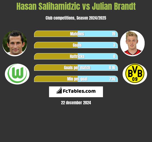 Hasan Salihamidzic vs Julian Brandt h2h player stats