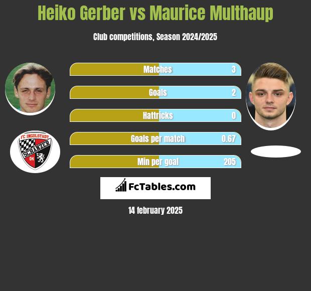 Heiko Gerber vs Maurice Multhaup h2h player stats