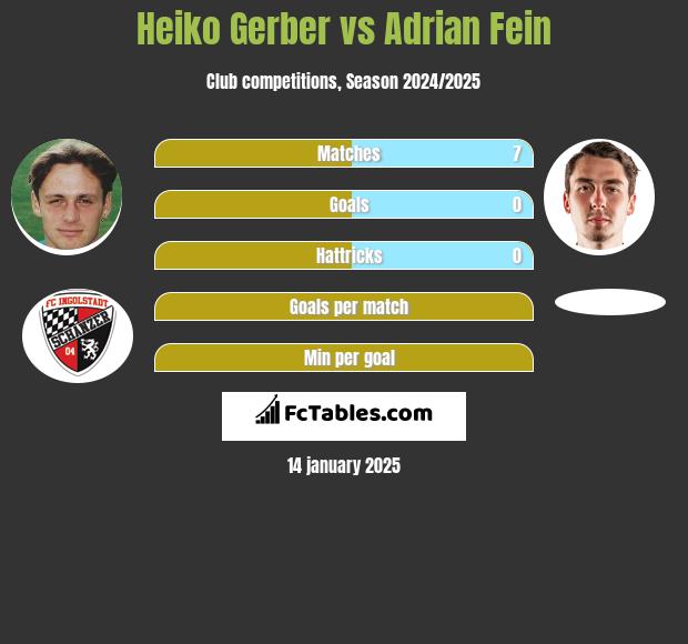 Heiko Gerber vs Adrian Fein h2h player stats