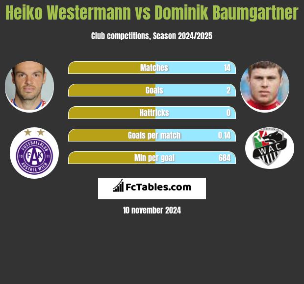 Heiko Westermann vs Dominik Baumgartner h2h player stats