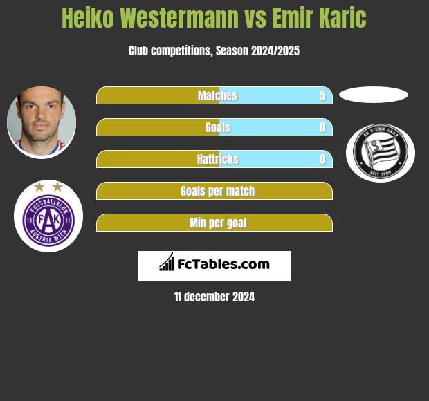 Heiko Westermann vs Emir Karic h2h player stats