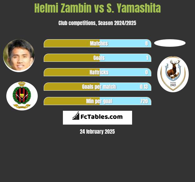 Helmi Zambin vs S. Yamashita h2h player stats