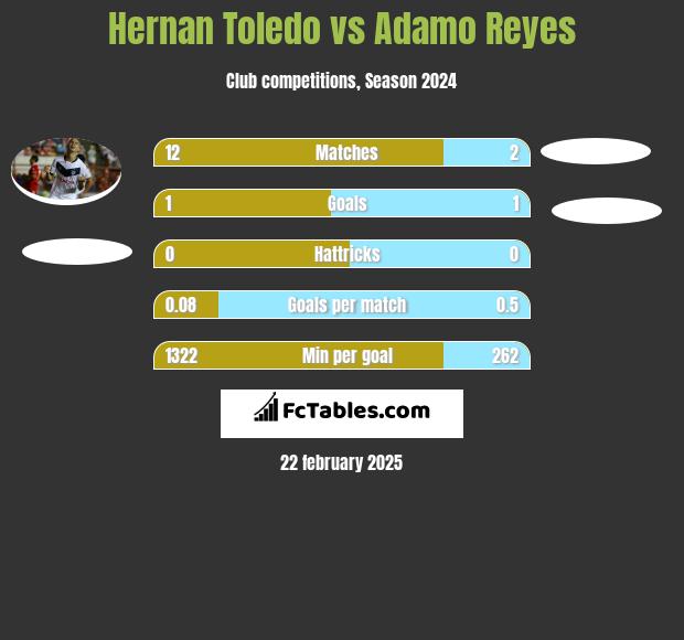 Hernan Toledo vs Adamo Reyes h2h player stats