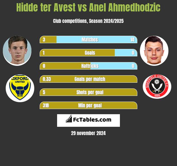 Hidde ter Avest vs Anel Ahmedhodzic h2h player stats