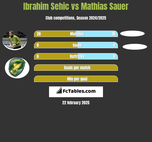 Ibrahim Sehić vs Mathias Sauer h2h player stats