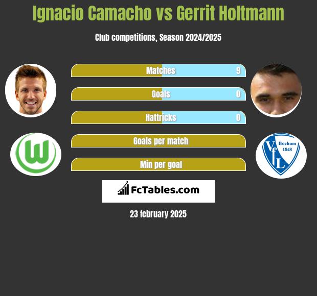 Ignacio Camacho vs Gerrit Holtmann h2h player stats