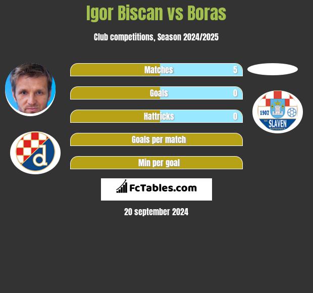 Igor Biscan vs Boras h2h player stats