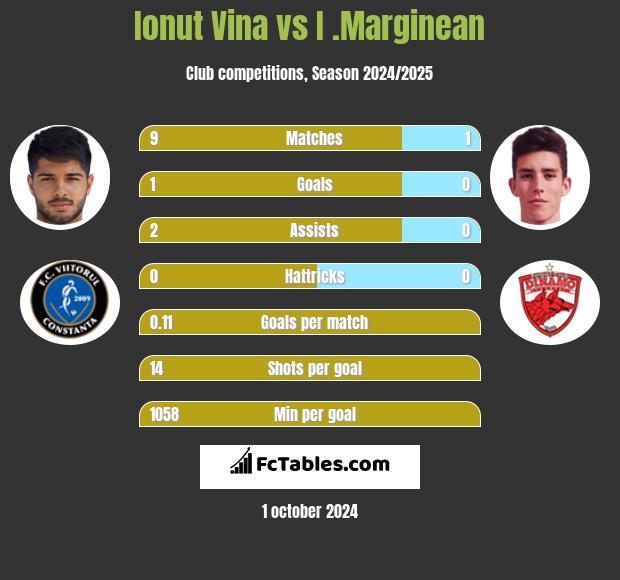 Ionut Vina vs I .Marginean h2h player stats