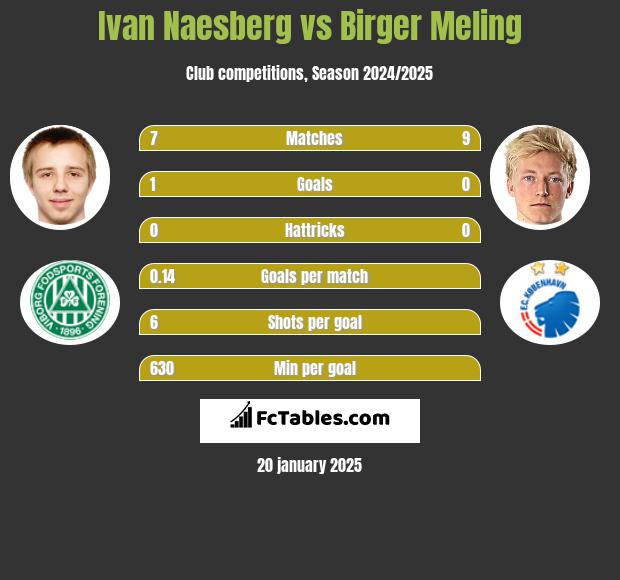 Ivan Naesberg vs Birger Meling h2h player stats