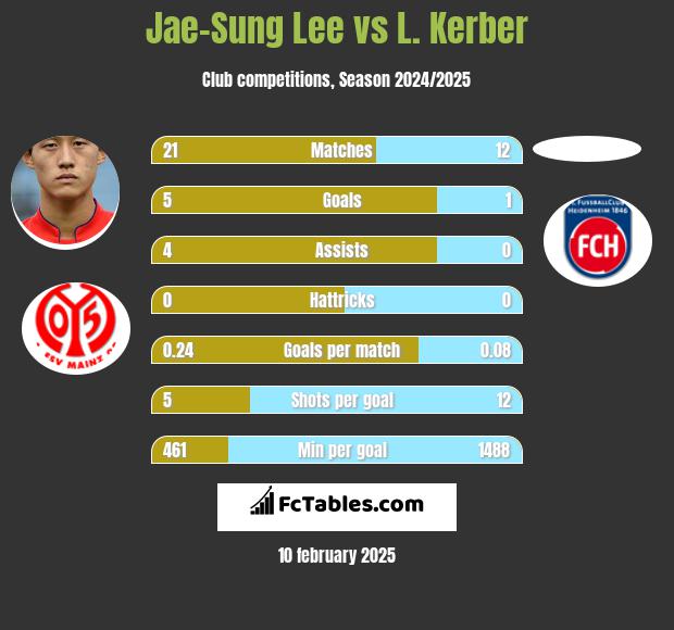 Jae-Sung Lee vs L. Kerber h2h player stats