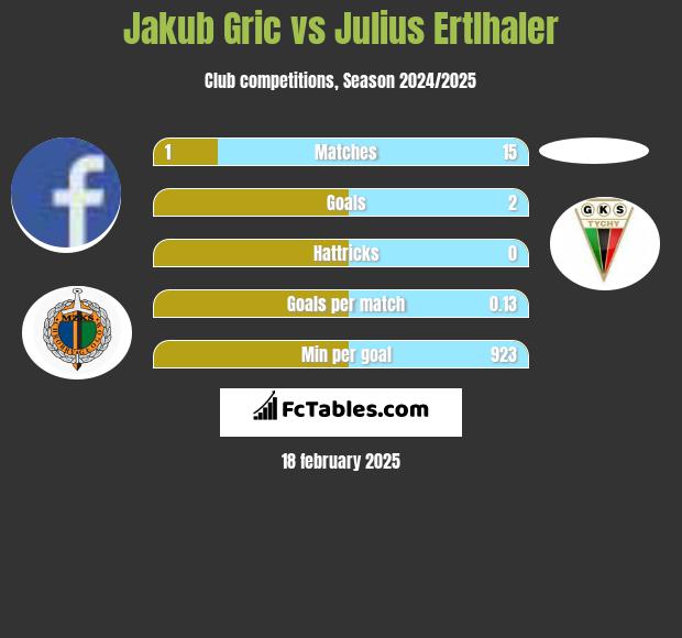 Jakub Gric vs Julius Ertlhaler h2h player stats