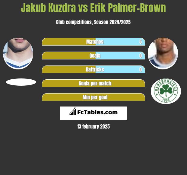 Jakub Kuzdra vs Erik Palmer-Brown h2h player stats