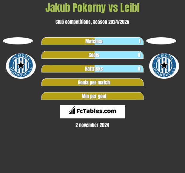 Jakub Pokorny vs Leibl h2h player stats