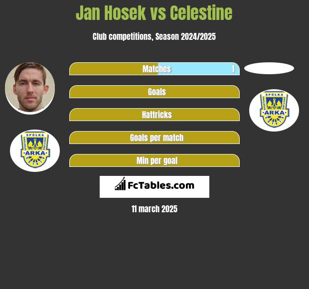 Jan Hosek vs Celestine h2h player stats