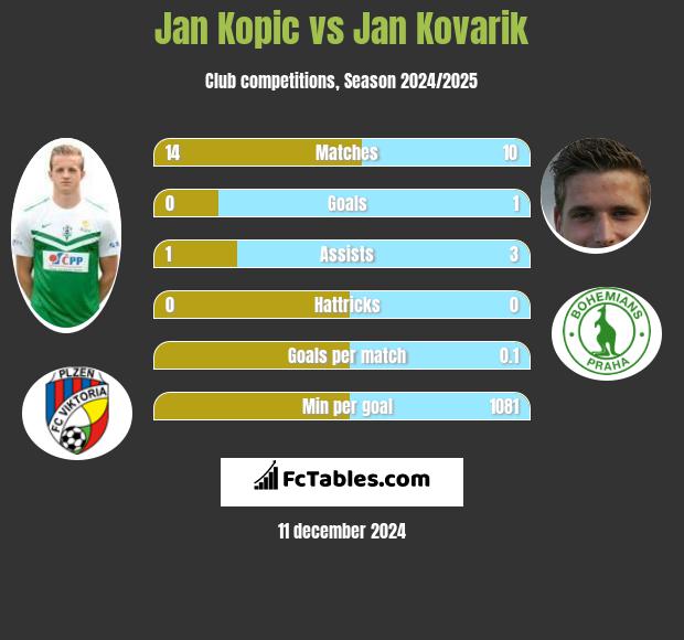 Jan Kopic vs Jan Kovarik h2h player stats