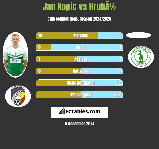 Jan Kopic vs HrubÃ½ h2h player stats