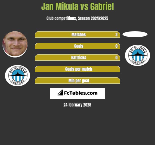 Jan Mikula vs Gabriel h2h player stats