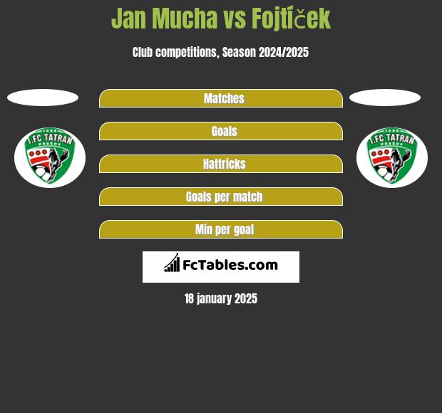 Jan Mucha vs Fojtíček h2h player stats