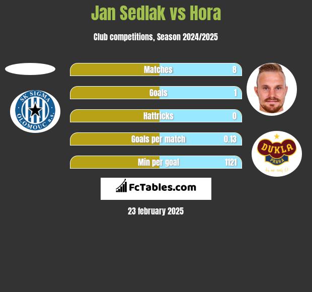 Jan Sedlak vs Hora h2h player stats