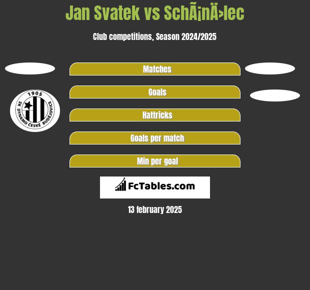 Jan Svatek vs SchÃ¡nÄ›lec h2h player stats