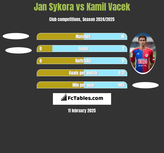 Jan Sykora vs Kamil Vacek h2h player stats