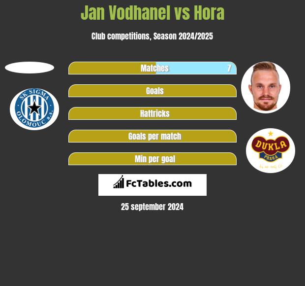 Jan Vodhanel vs Hora h2h player stats