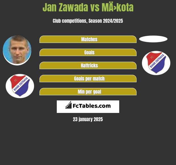 Jan Zawada vs MÄ›kota h2h player stats