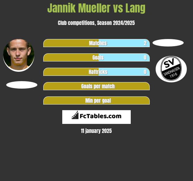 Jannik Mueller vs Lang h2h player stats