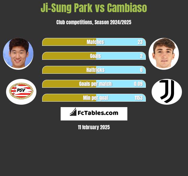 Ji-Sung Park vs Cambiaso h2h player stats