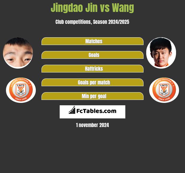 Jingdao Jin vs Wang h2h player stats