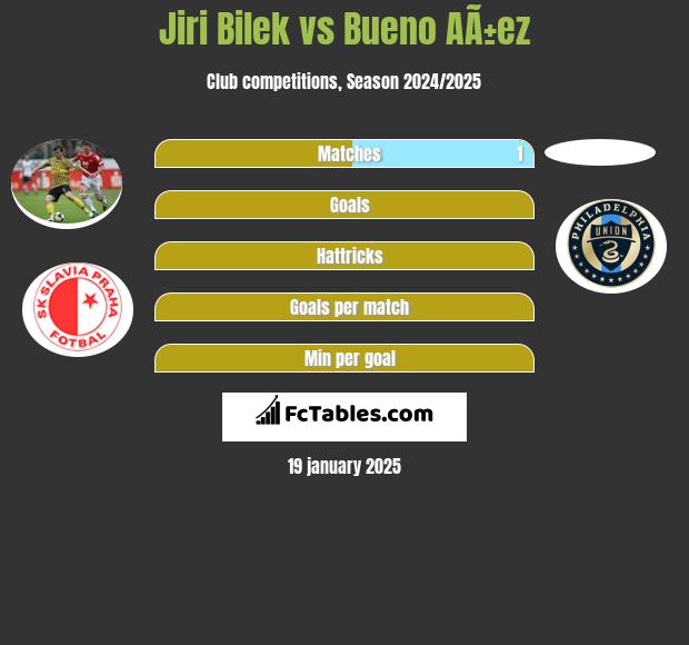 Jiri Bilek vs Bueno AÃ±ez h2h player stats