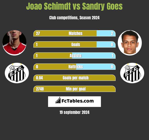 Joao Schimdt vs Sandry Goes h2h player stats