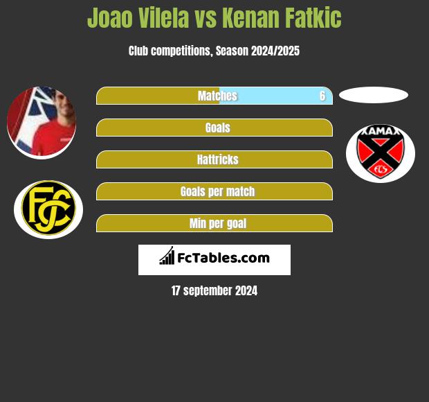 Joao Vilela vs Kenan Fatkic h2h player stats