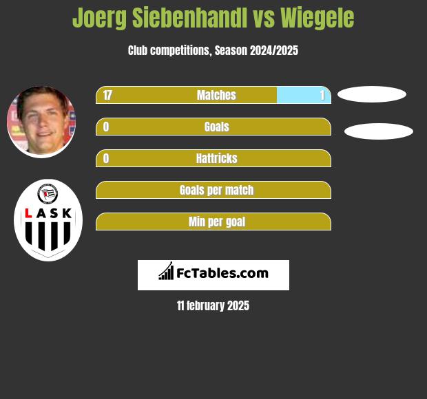 Joerg Siebenhandl vs Wiegele h2h player stats