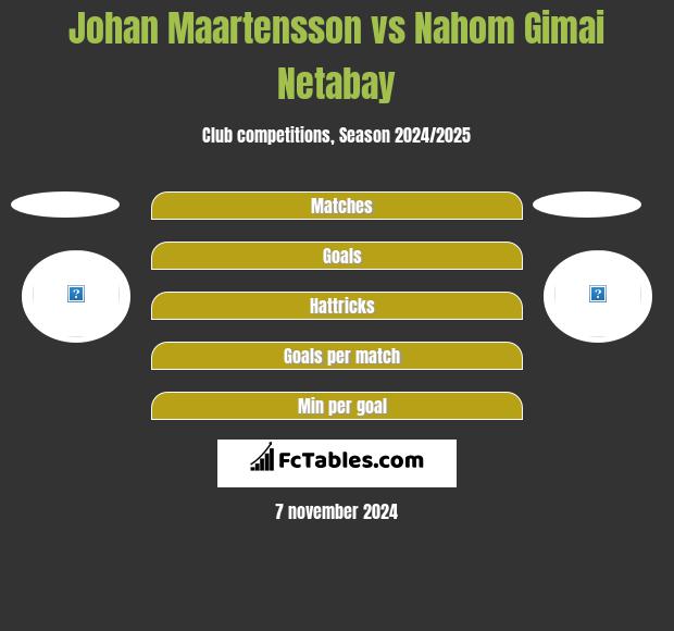 Johan Maartensson vs Nahom Gimai Netabay h2h player stats