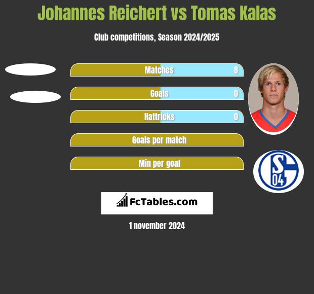 Johannes Reichert vs Tomas Kalas h2h player stats