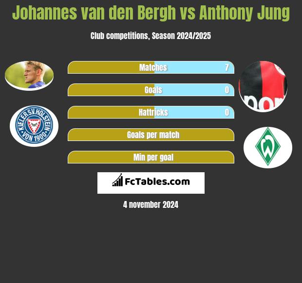 Johannes van den Bergh vs Anthony Jung h2h player stats