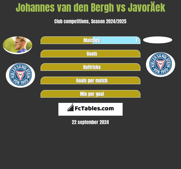 Johannes van den Bergh vs JavorÄek h2h player stats