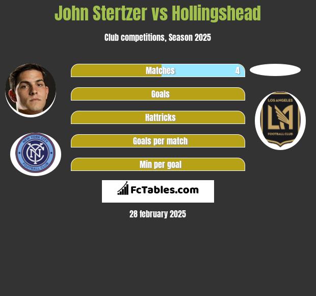 John Stertzer vs Hollingshead h2h player stats